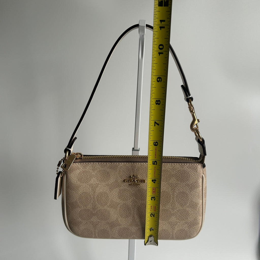 Coach Nolita 19 Khaki Chalk Signature Canvas Shoulder Bag Excellent7