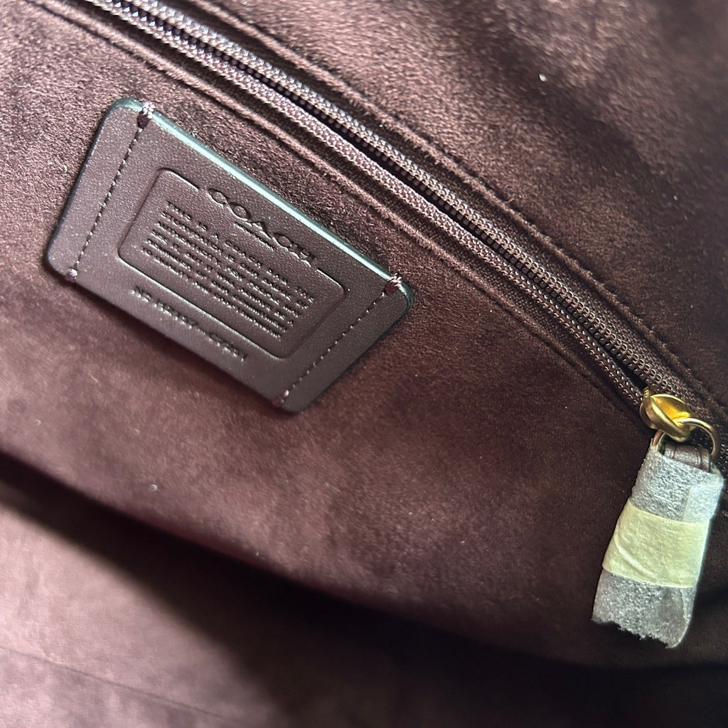 Coach Kleo Backpack Brown Black Signature Canvas Suede C5648 Excellent8