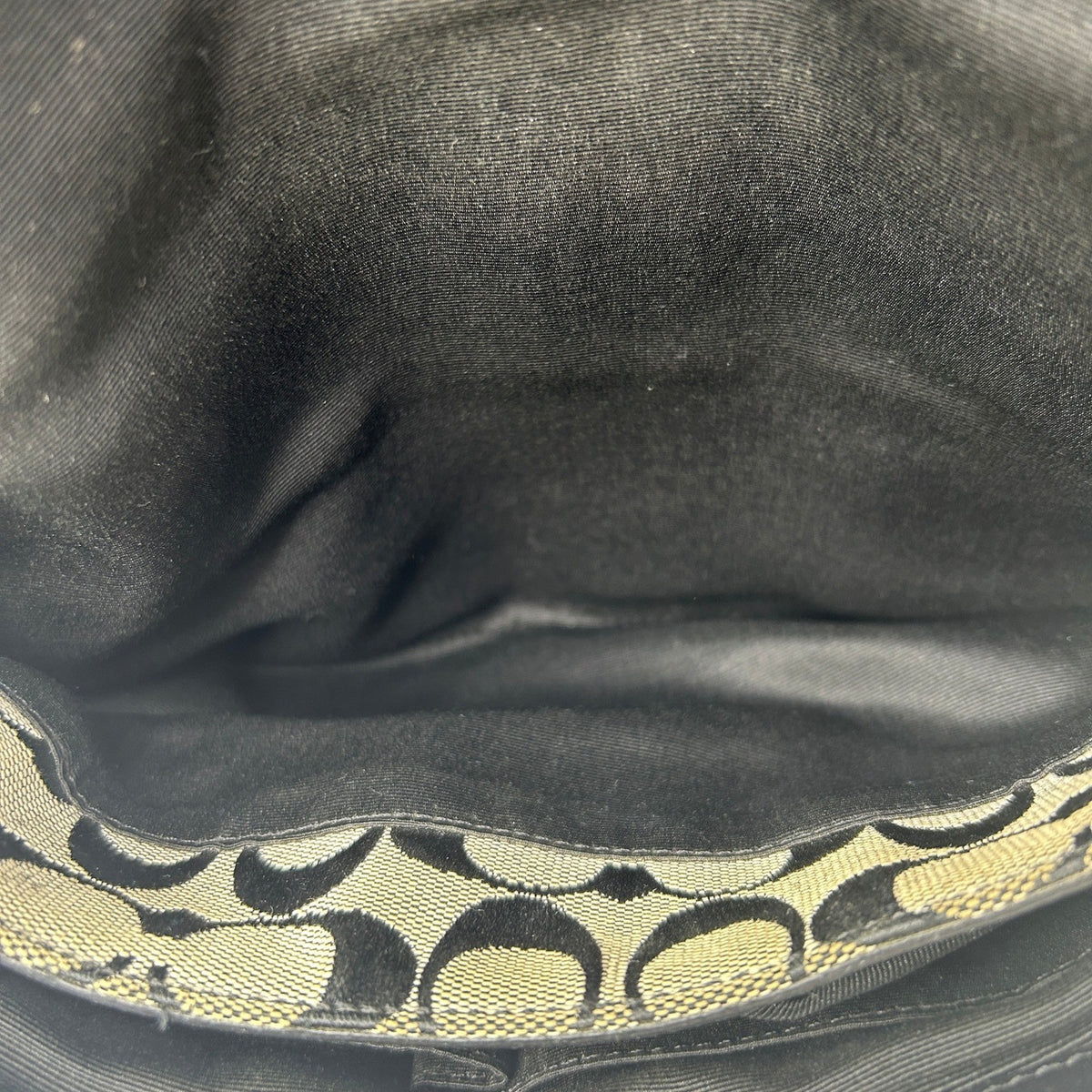 Coach Soho Signature Flap Black Canvas Leather Shoulder Bag 11862 Good2