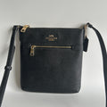 Coach Mini Rowan File Bag Black Crossgrain Leather Crossbody Excellent0