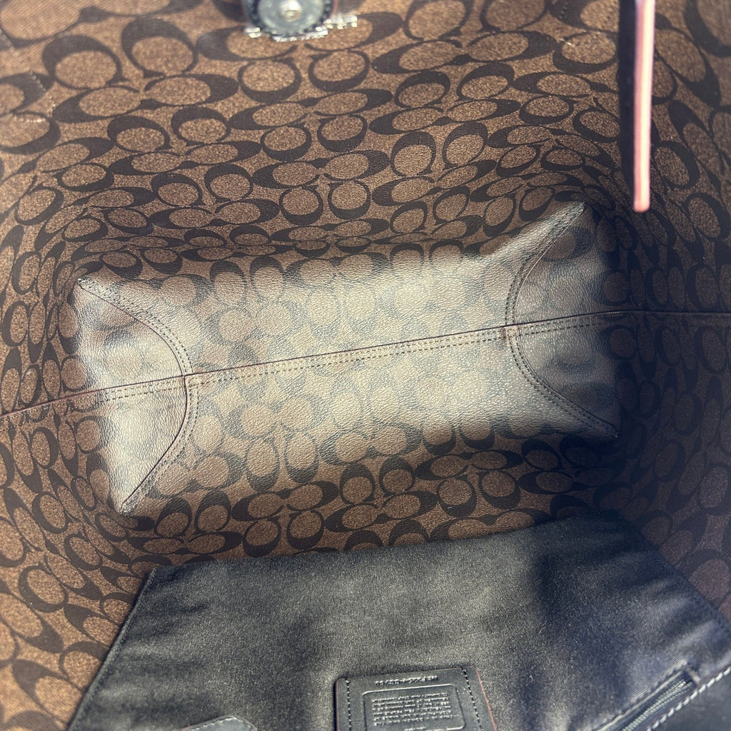 Coach City Tote Leopard Tan Black Coated Canvas Tote Bag Good2
