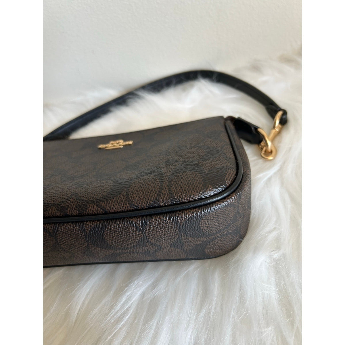Coach Nolita 19 Brown Black Signature Canvas Shoulder Bag Excellent3