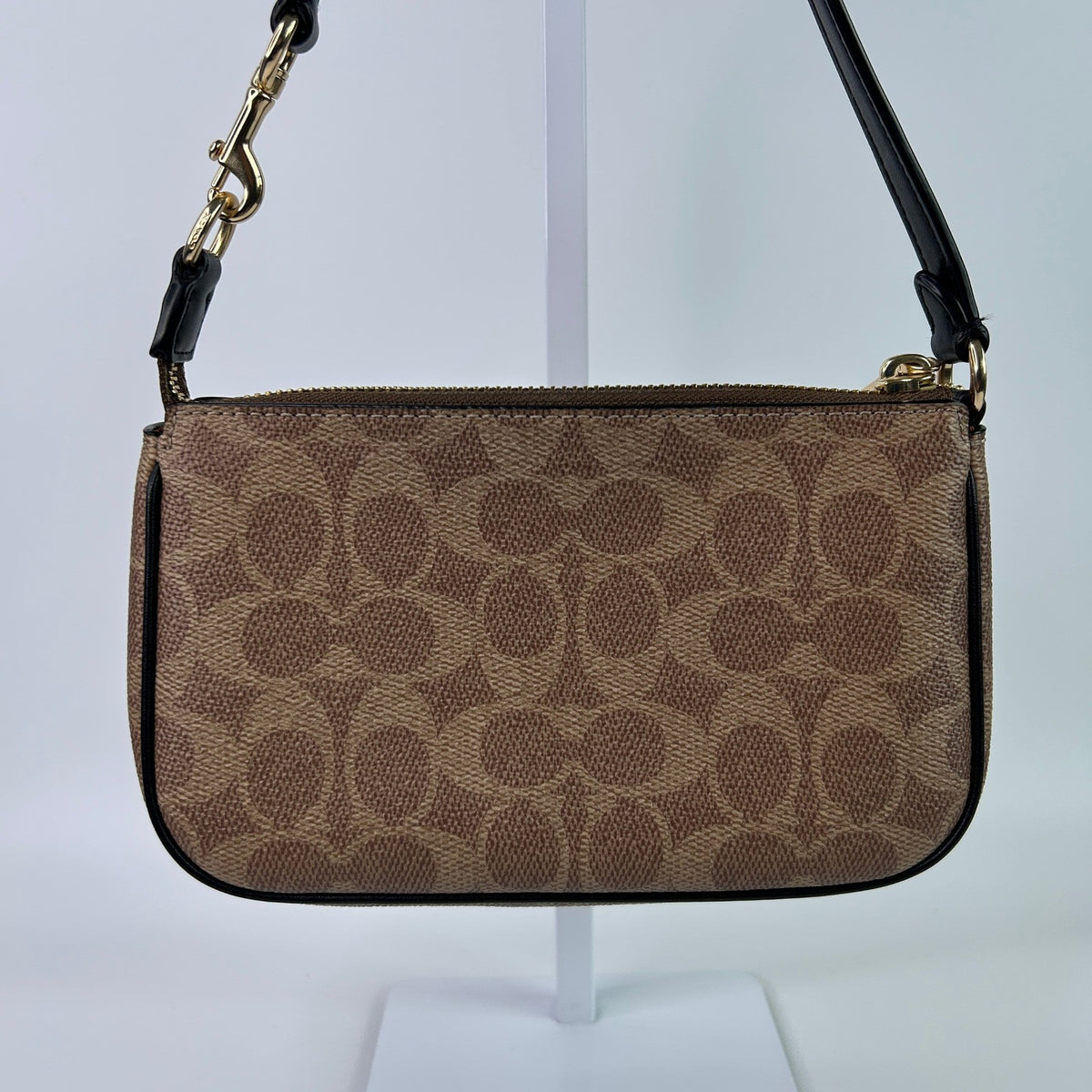 Coach Nolita 19 Tan Signature Coated Canvas Shoulder Bag Excellent1