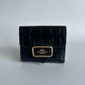 Coach Morgan Black Croc Embossed Leather Small Wallet Excellent0