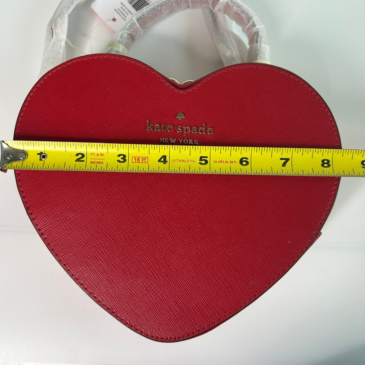 Kate Spade Love Shack Red Saffiano Leather Heart Crossbody Bag NEW4