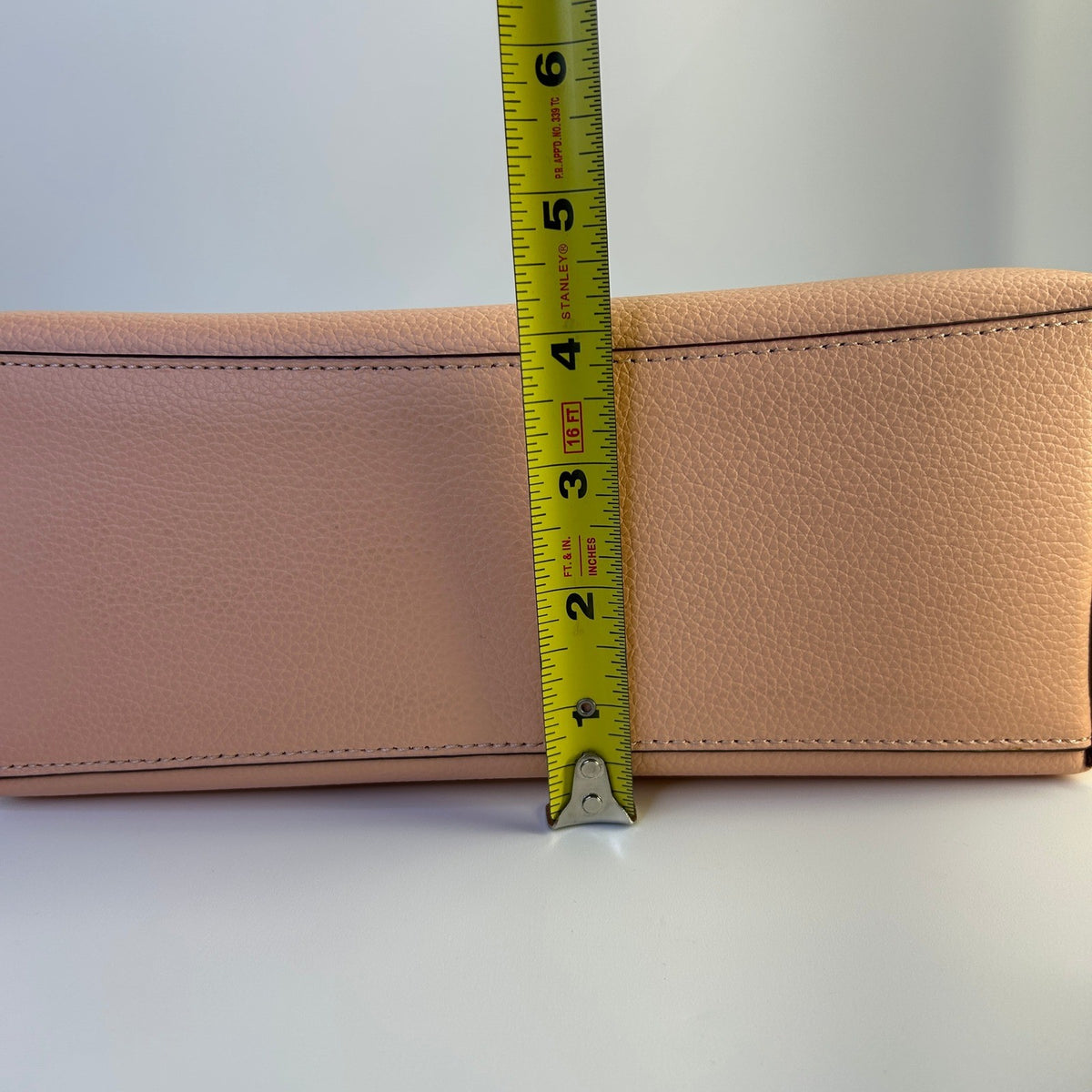 Coach Mollie Tote 25 Peach Pink Pebbled Leather Shoulder Bag C4084 Excellent8