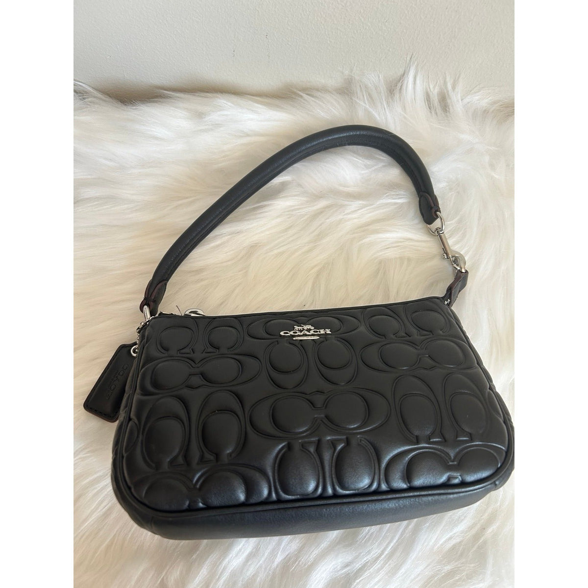 Coach Nolita 19 Black Quilted Leather Signature Shoulder Bag Excellent2