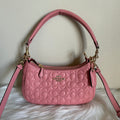 Coach Teri Pink Signature Leather Shoulder Bag Excellent0