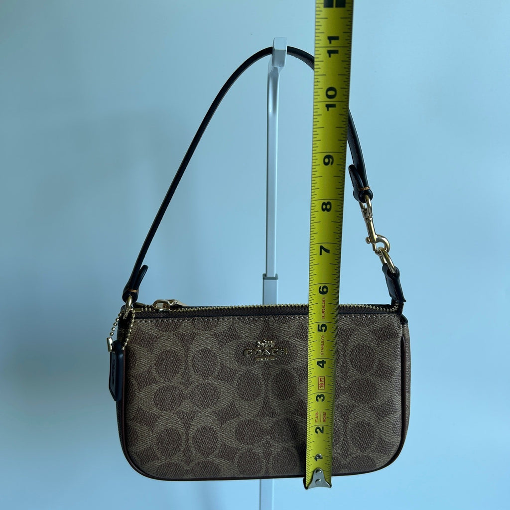 Coach Nolita 19 Brown Signature Canvas Leather Shoulder Bag Excellent5