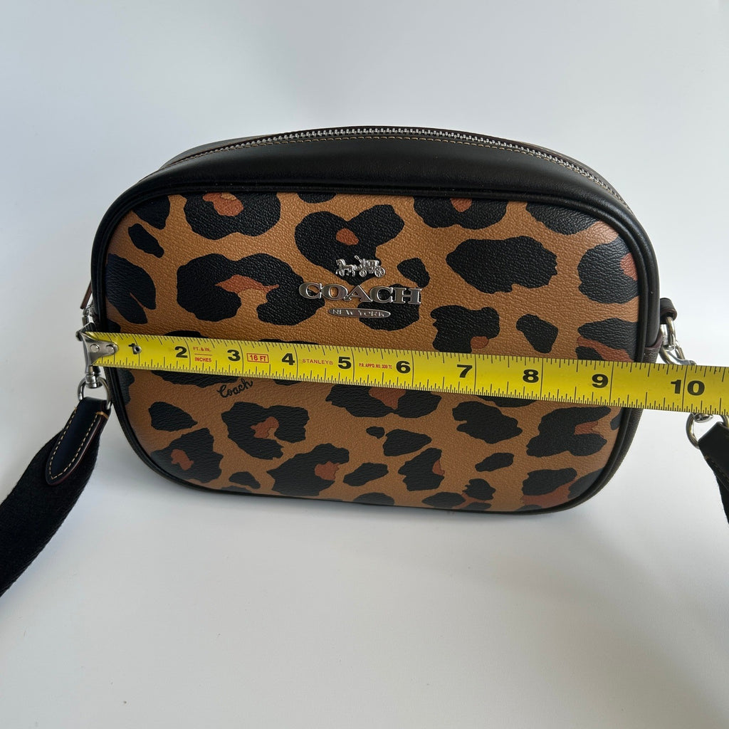 Coach Jamie Camera Bag Leopard Signature Canvas Crossbody CC759 Excellent6