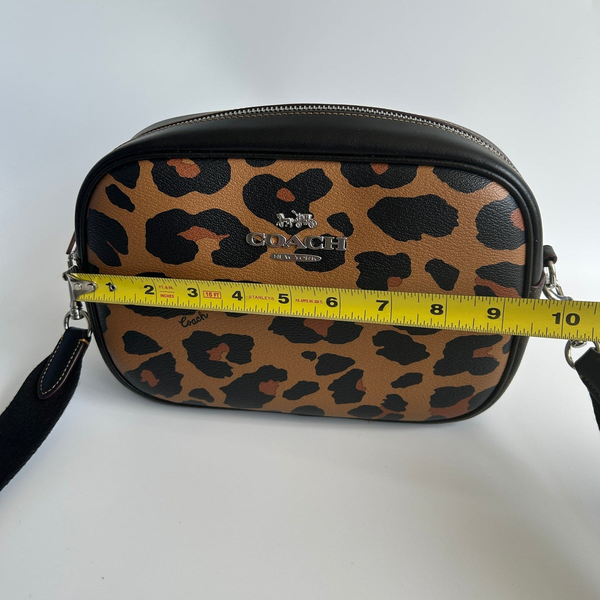 Coach Jamie Camera Bag Leopard Signature Canvas Crossbody CC759 Excellent6