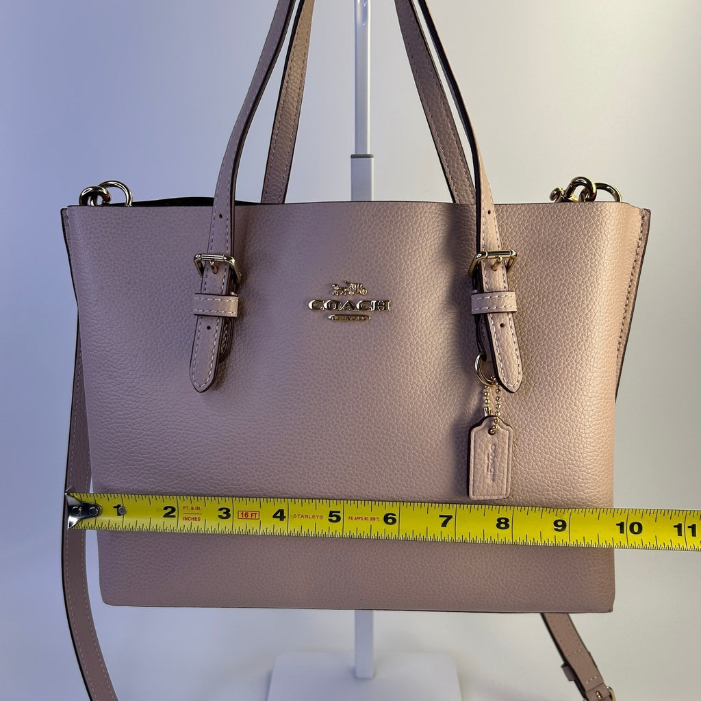 Coach Mollie Tote 25 Faded Blush Pebbled Leather Crossbody Bag Excellent6