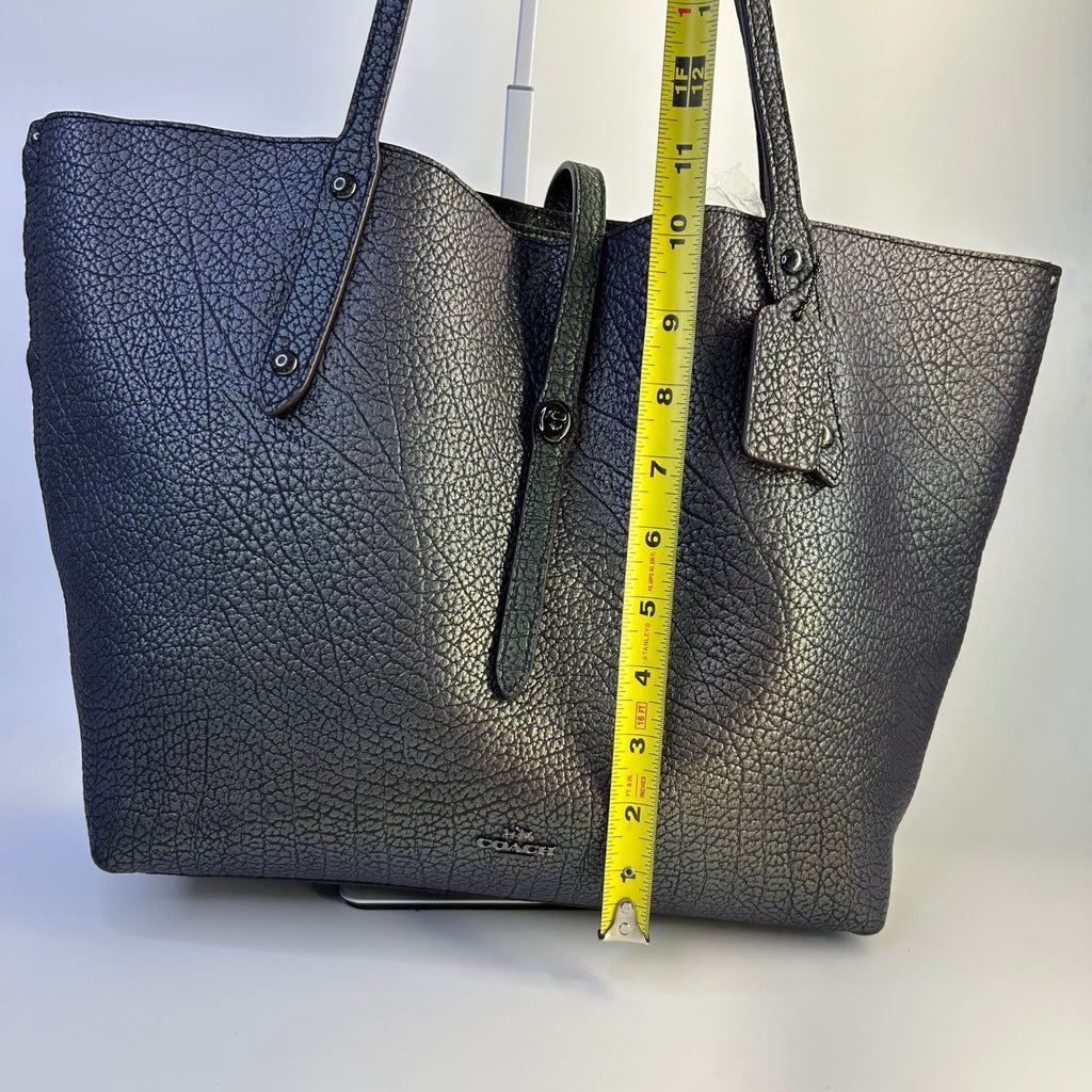 Coach Market Tote Iridescent Hologram Buffalo Leather Bag 54631 Good5