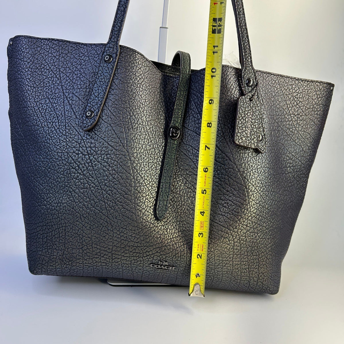 Coach Market Tote Iridescent Hologram Buffalo Leather Bag 54631 Good5