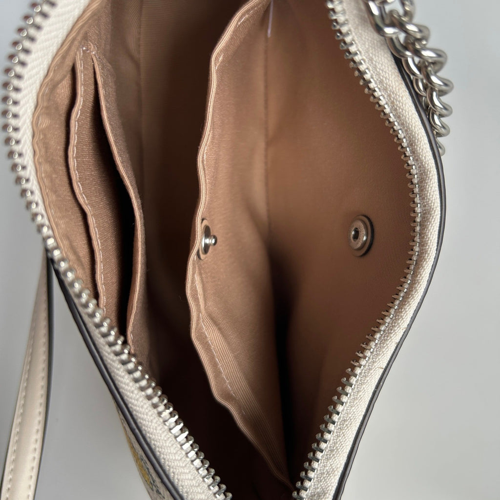 Coach Teri Mini Crossbody Chalk White Butterfly Coated Canvas Bag Excellent6