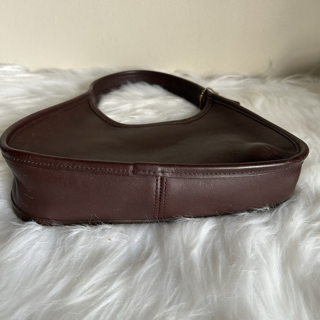 Coach Ergo 9027 Mahogany Brown Glove Tanned Leather Hobo Bag Good5