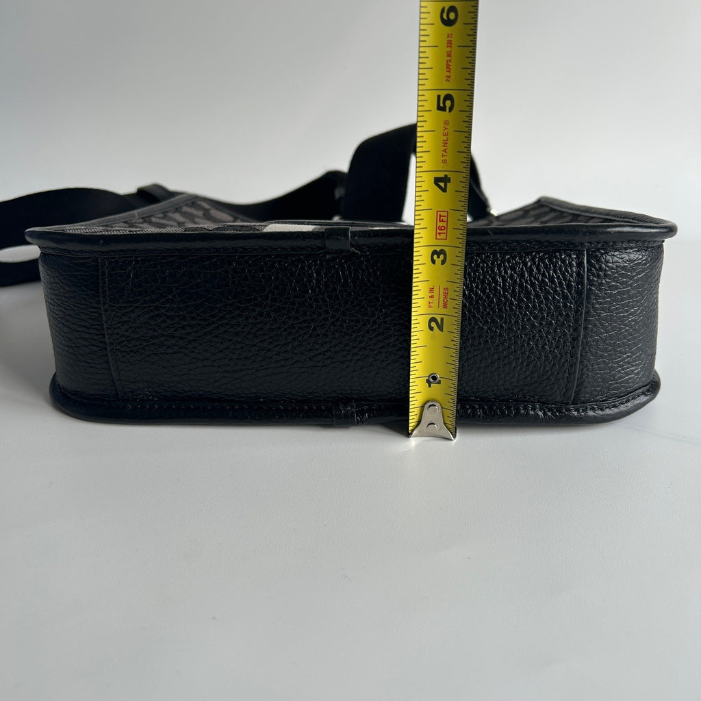 Coach Dempsey File Bag Charcoal Signature Jacquard Leather Crossbody Excellent6