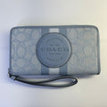 Coach Dempsey Marble Blue Signature Jacquard Stripe Phone Wallet C90730