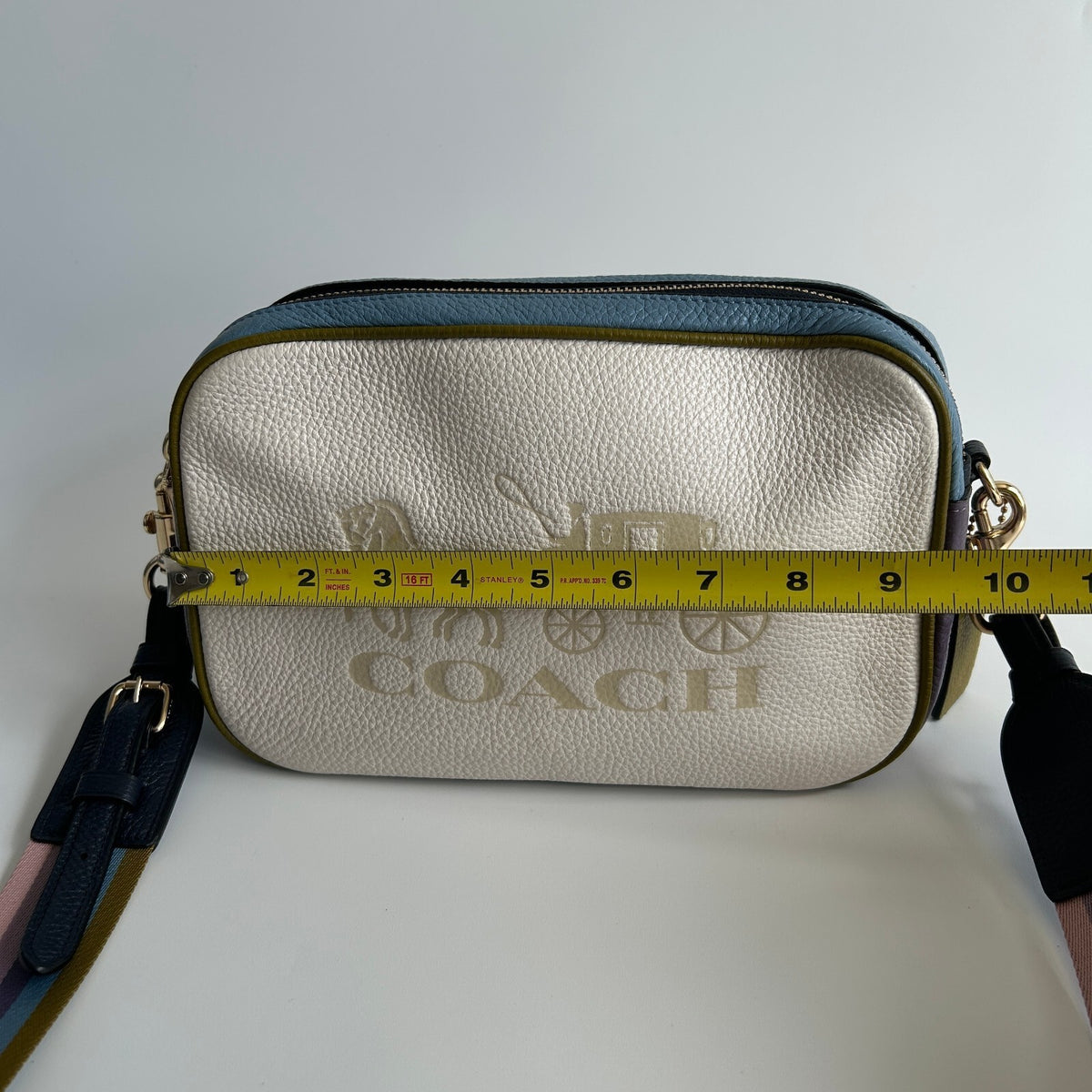 Coach Jes Crossbody Camera Bag in Colorblock Pebbled Leather9
