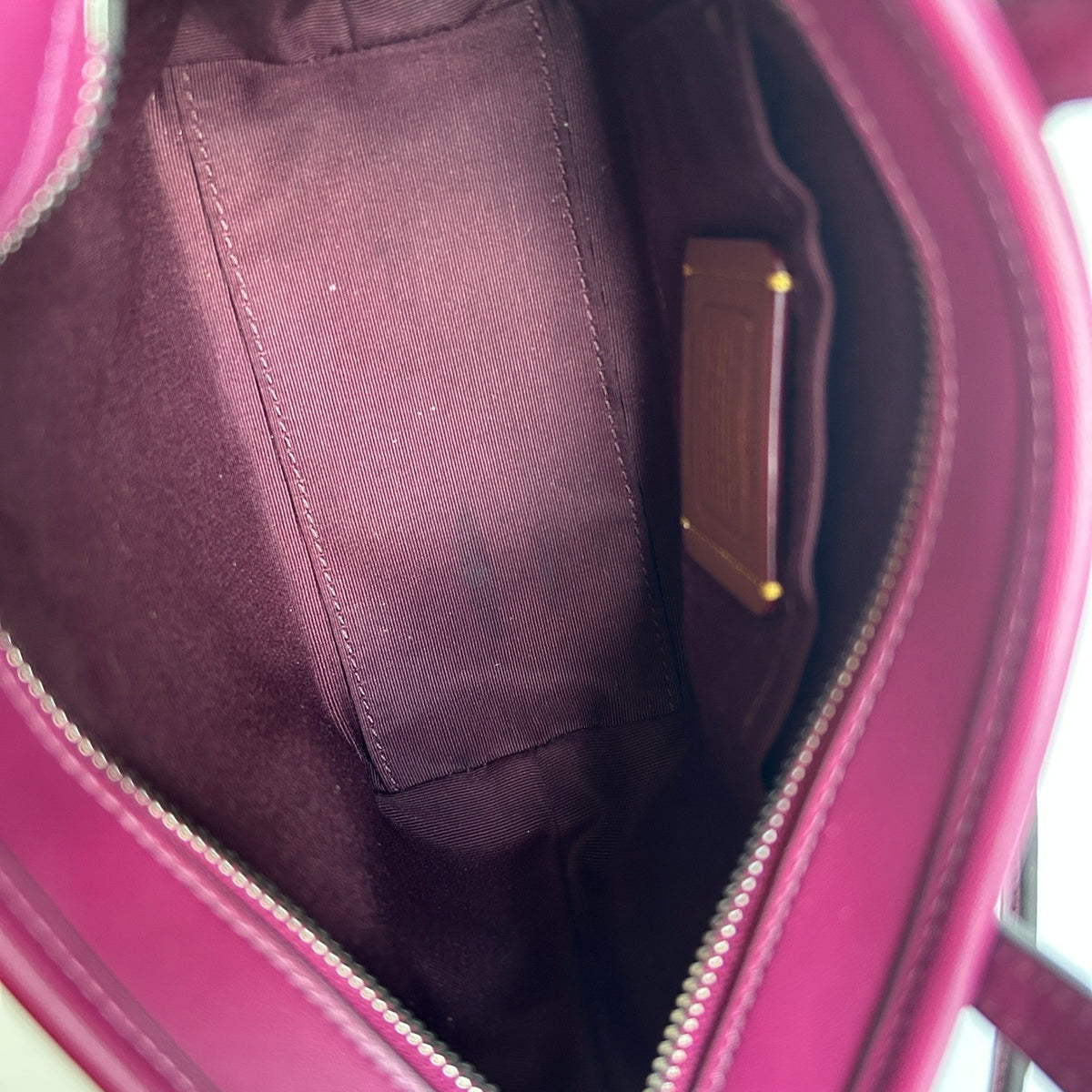 Coach City Mini Tote Brown Pink Bow Signature Canvas Leather Bag Good6