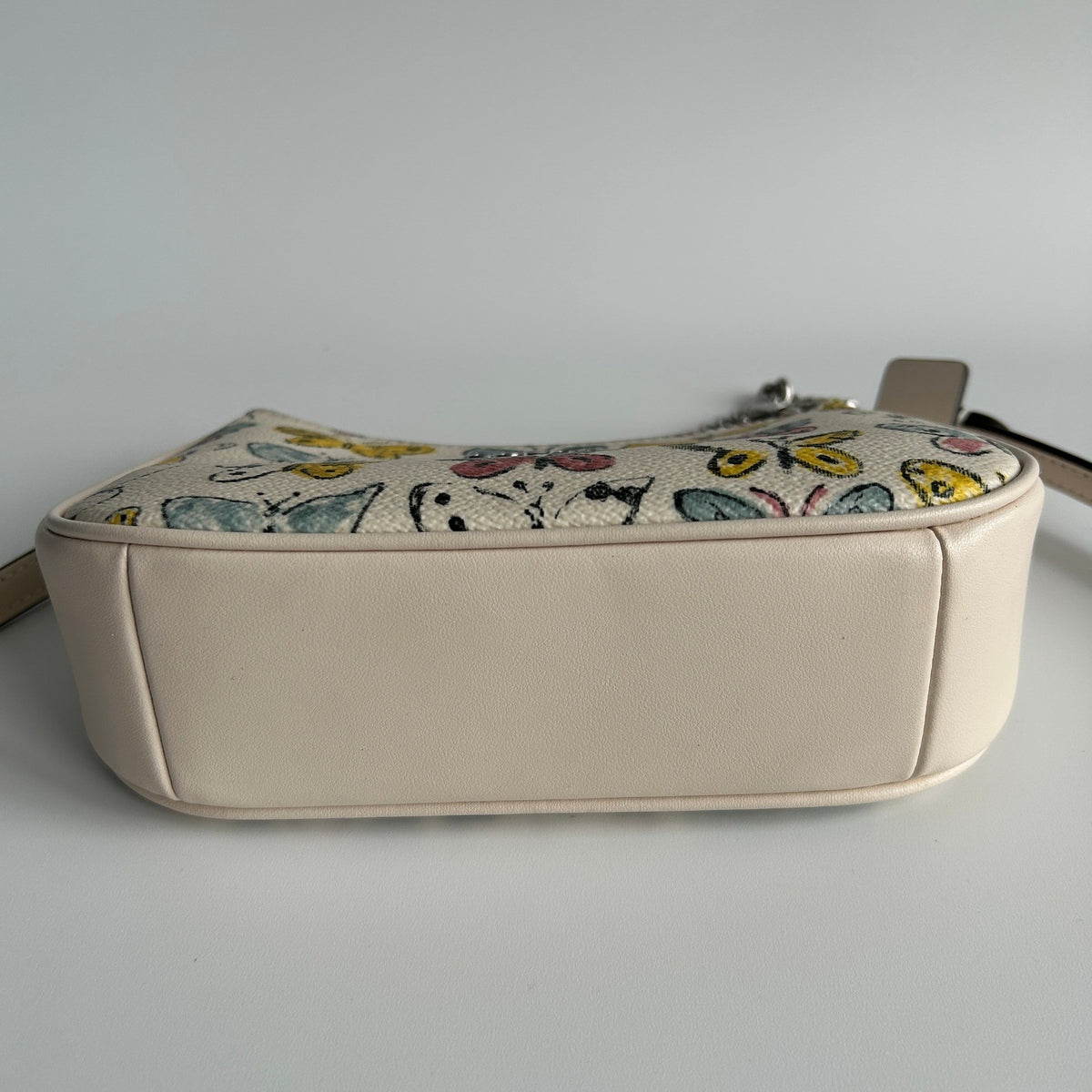 Coach Teri Mini Crossbody Chalk White Butterfly Coated Canvas Bag Excellent4