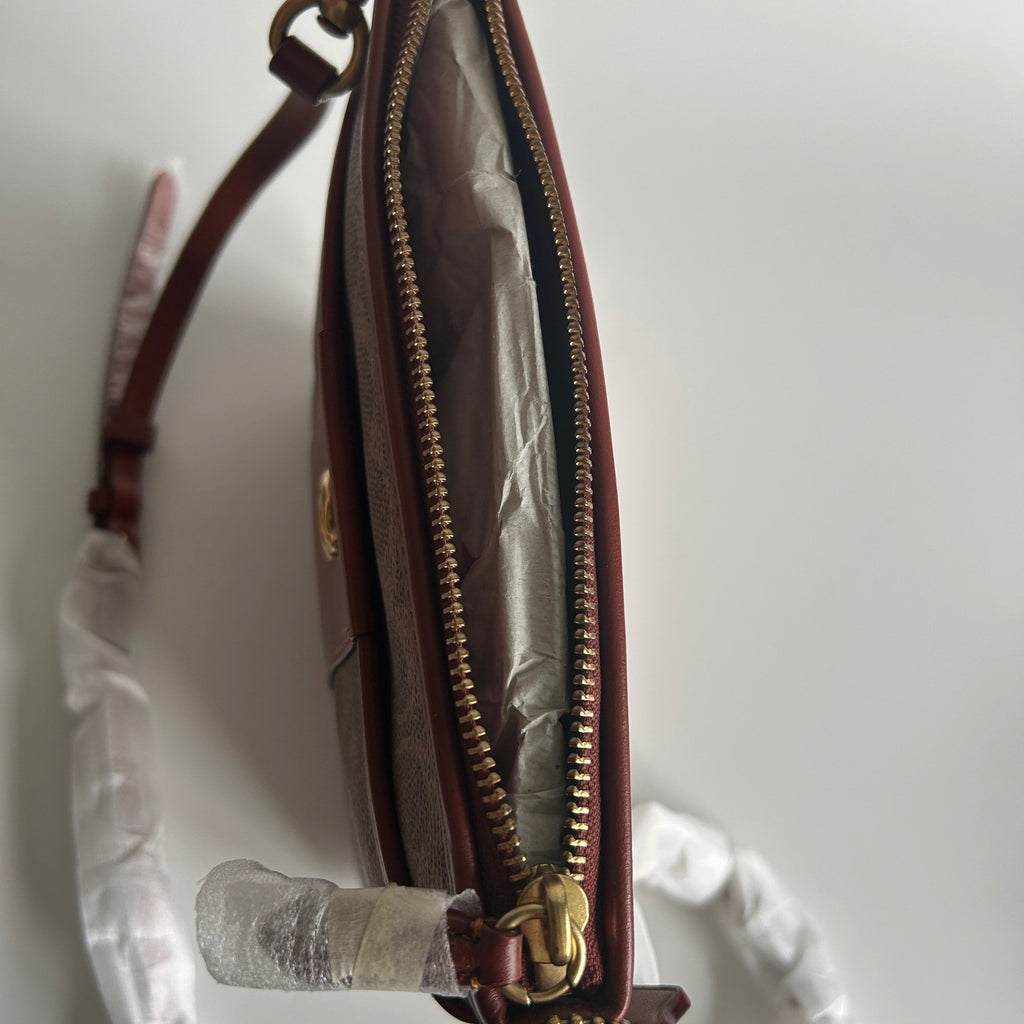 Coach Kitt Messenger Tan Rust Signature Canvas Crossbody Bag CC533 NWT7