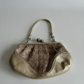 Coach Signature Lurex Chenille Gold Leather Kisslock Bag 3597 Excellent0