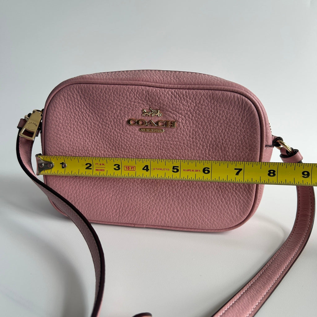 Coach Mini Jamie Powder Pink Pebbled Leather Camera Bag Excellent3