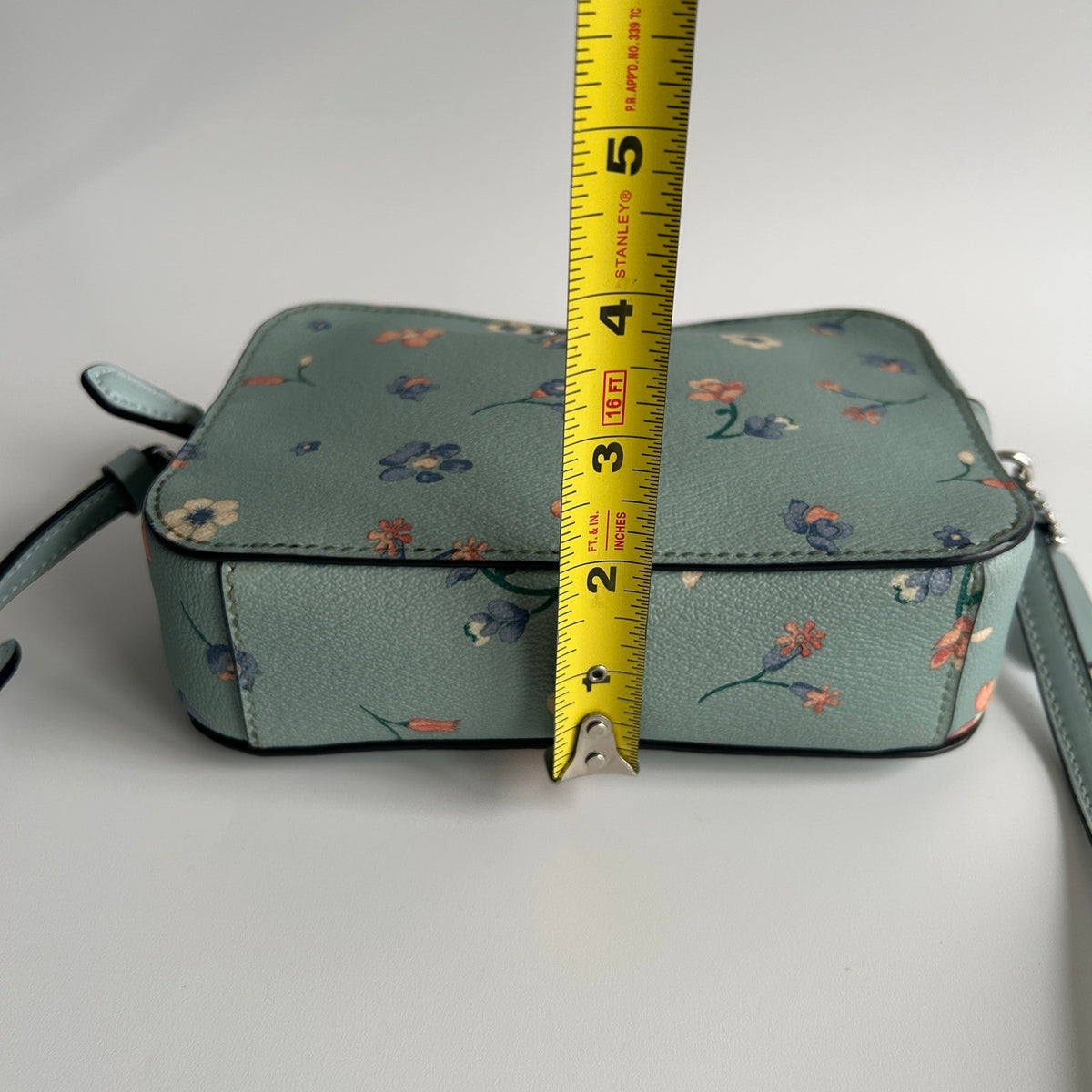 Coach Mini Jamie Camera Bag Light Teal Mystical Floral Leather C8699 NWT8