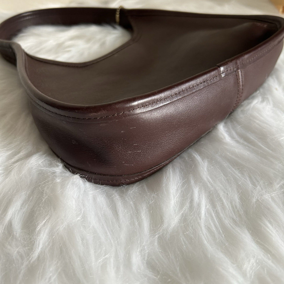 Coach Ergo 9027 Mahogany Brown Glove Tanned Leather Hobo Bag Good6