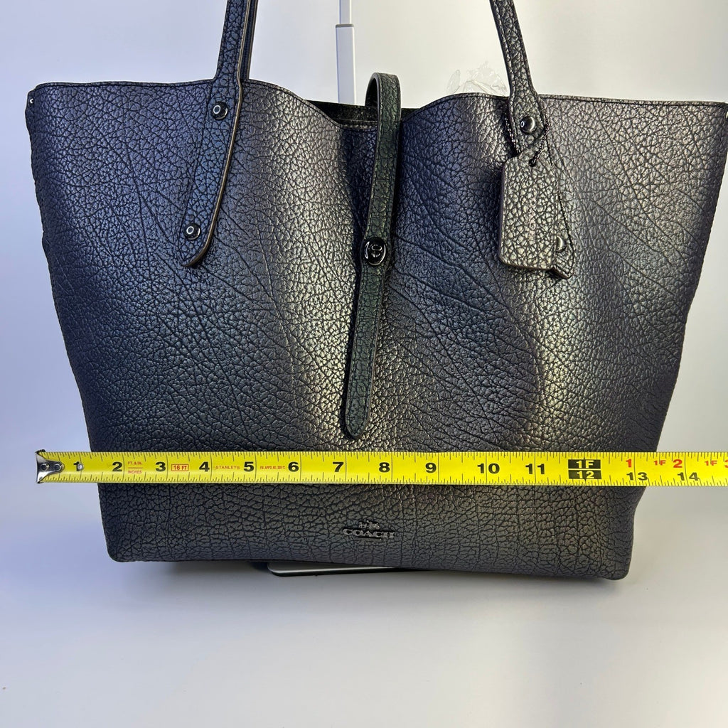 Coach Market Tote Iridescent Hologram Buffalo Leather Bag 54631 Good4