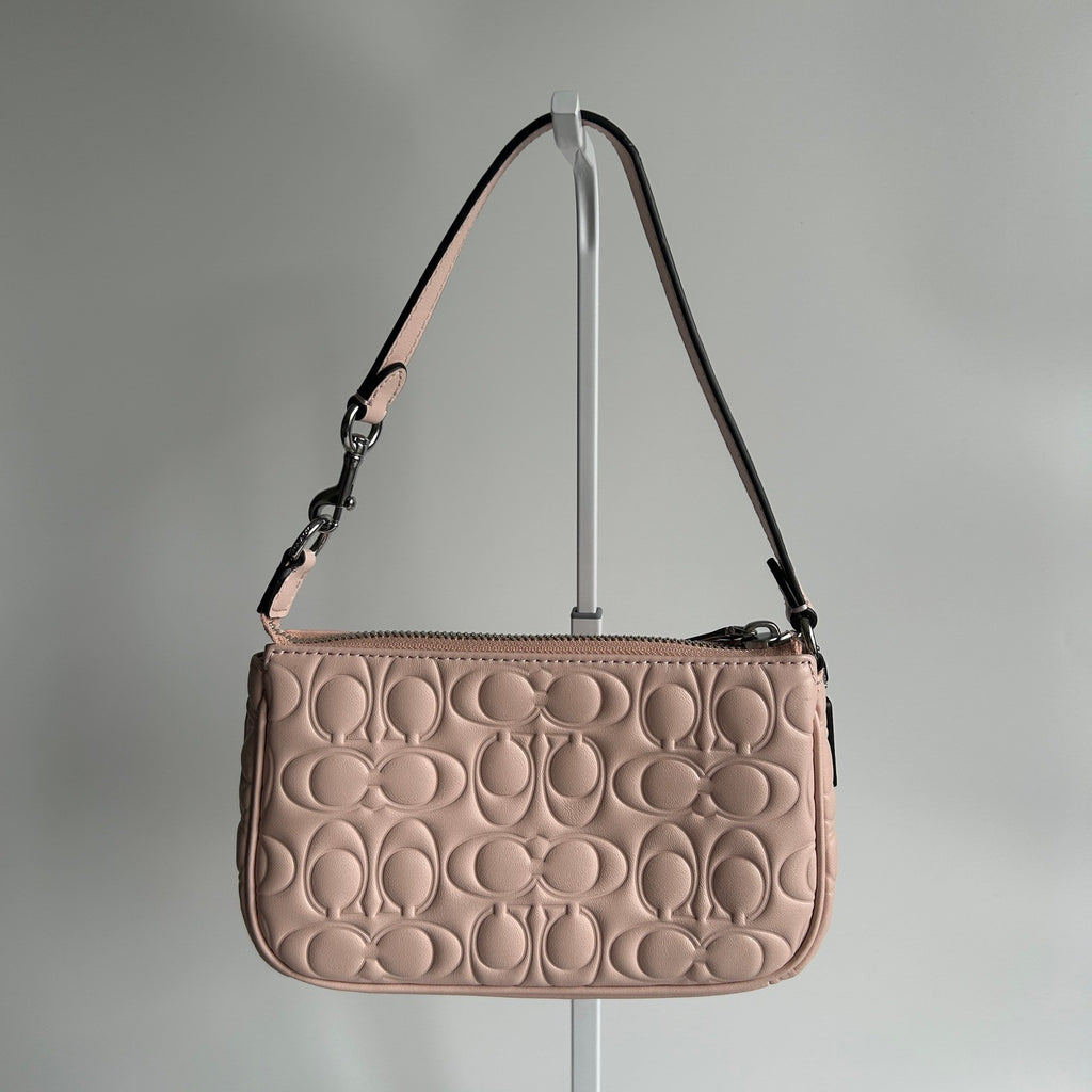 Coach Nolita 19 Shell Pink Debossed Leather Shoulder Bag Excellent1