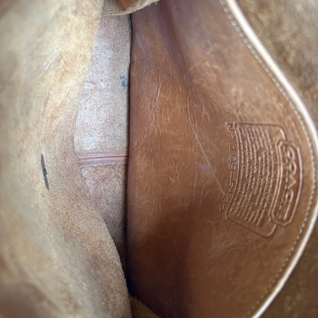Coach Crescent Saddle 9235 British Tan Leather Shoulder Bag Good7