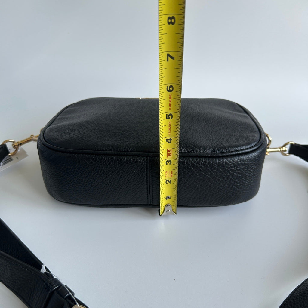 Coach Jamie Black Pebbled Leather Camera Bag New8