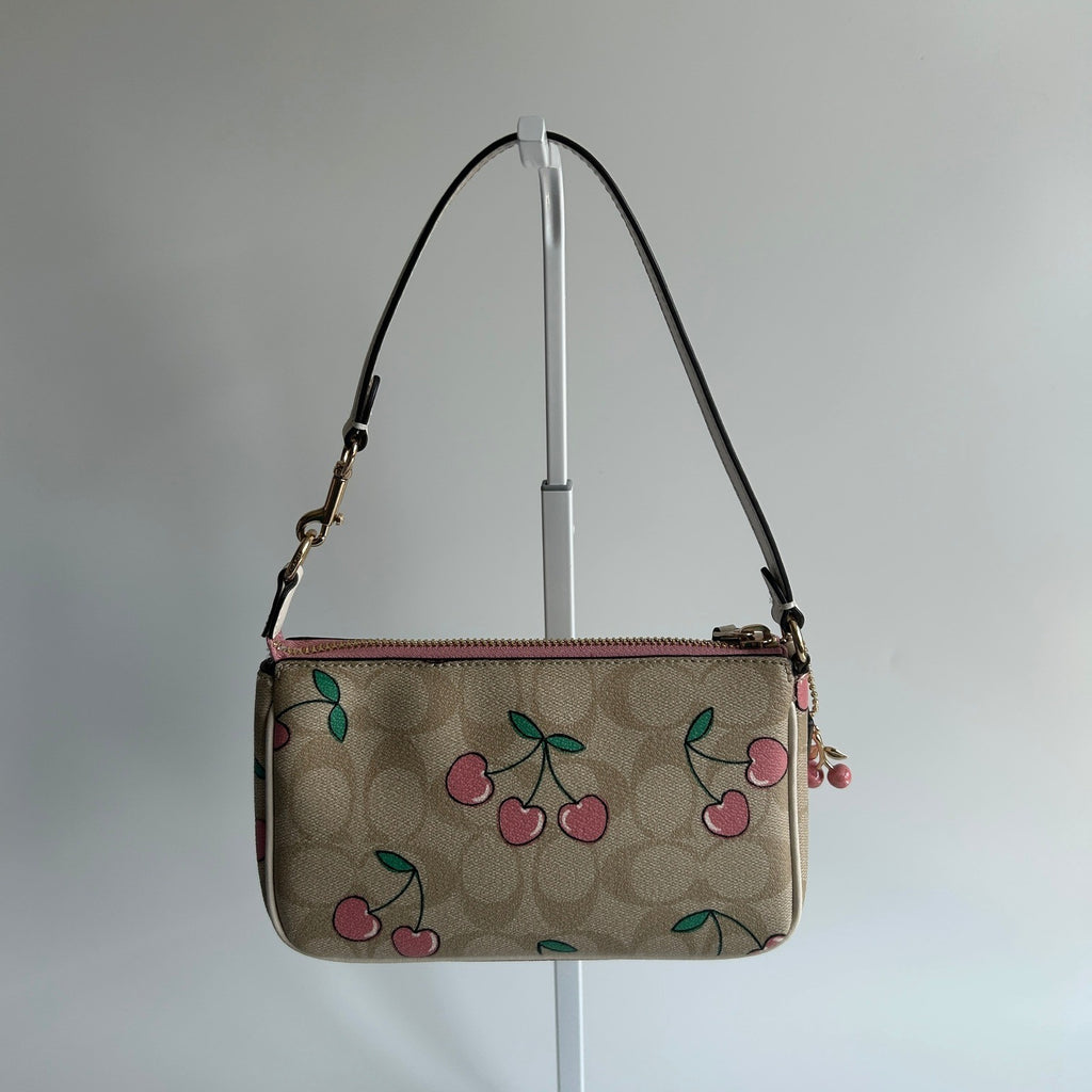 Coach Nolita 19 Cherry Khaki Multi Canvas Shoulder Bag C43961