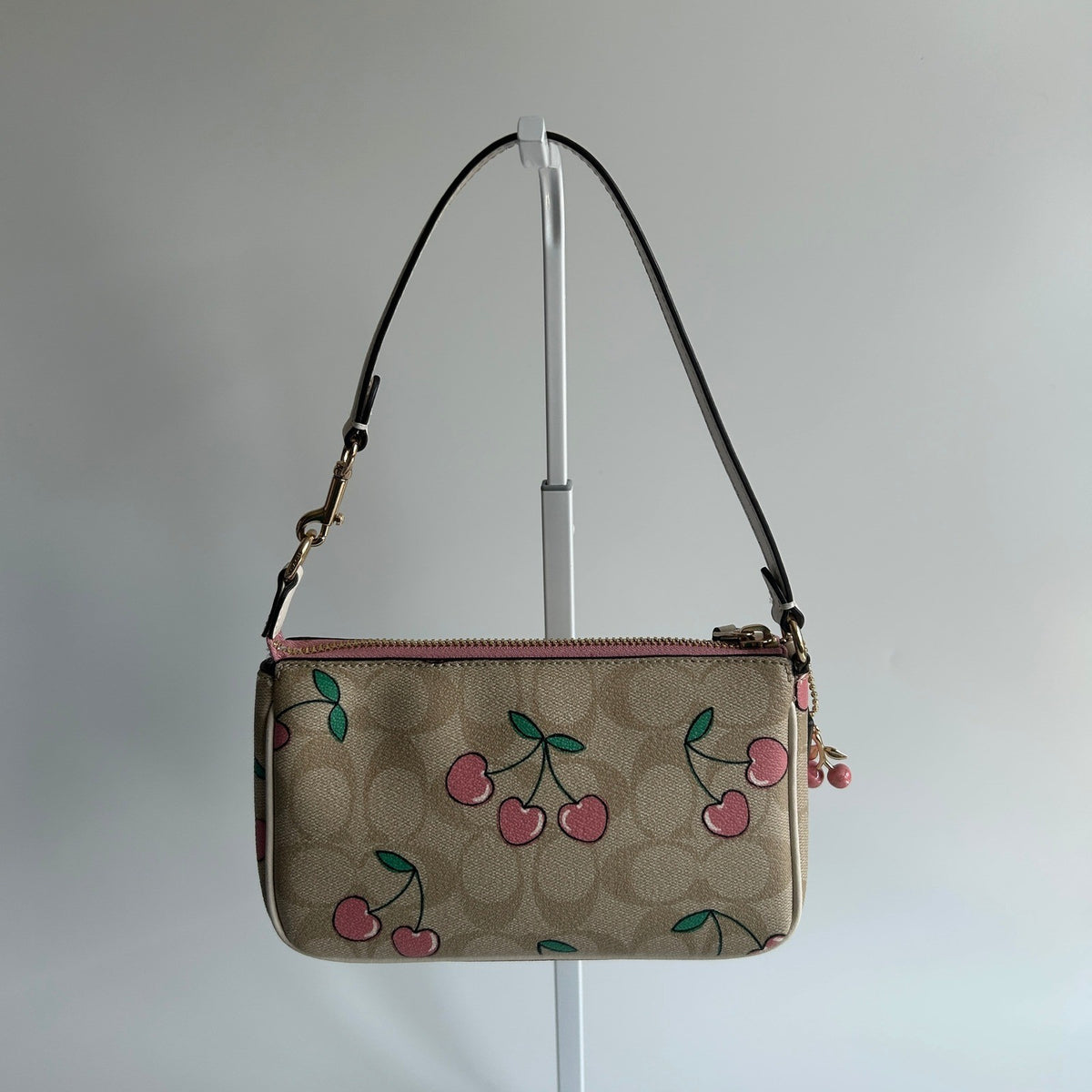 Coach Nolita 19 Cherry Khaki Multi Canvas Shoulder Bag C43961