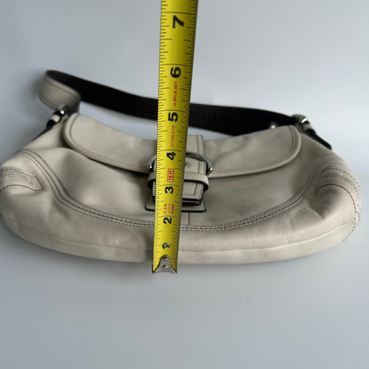 Coach Soho Flap Chalk White Leather Shoulder Bag F10909 Good11