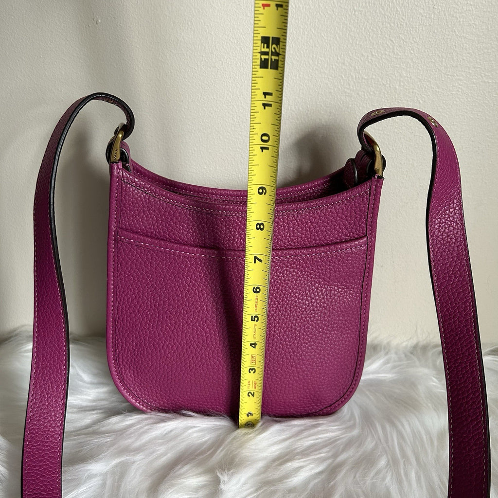 Coach Emery Crossbody 21 Hibiscus Pink Pebbled Leather Bag Excellent7