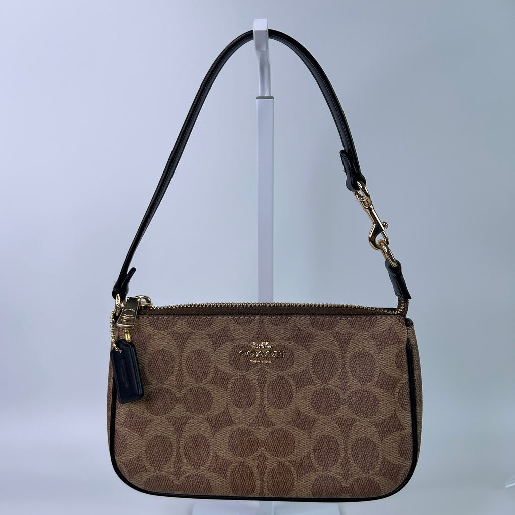 Coach Nolita 19 Tan Signature Coated Canvas Shoulder Bag Excellent0