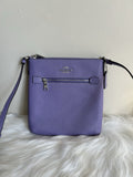 Coach North South Purple Crossgrain Leather Crossbody Bag Excellent0