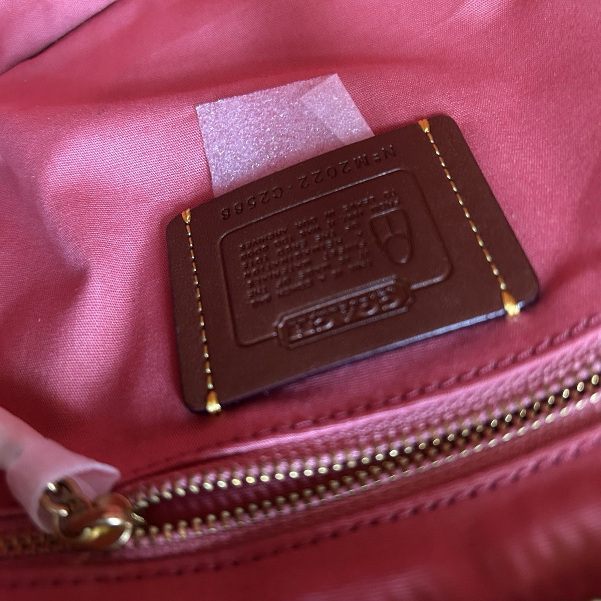Coach Ergo Pink Signature Jacquard Leather Shoulder Bag C2588 Good7