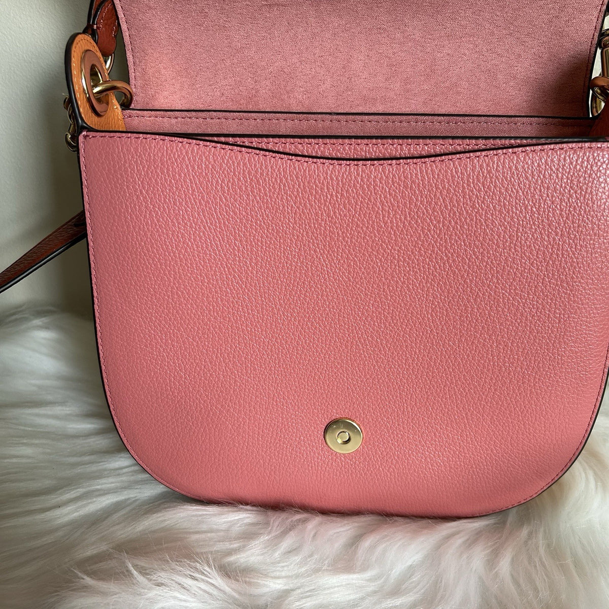 Coach Kleo 23 Faded Blush Multi Pebbled Leather Shoulder Bag NWT5