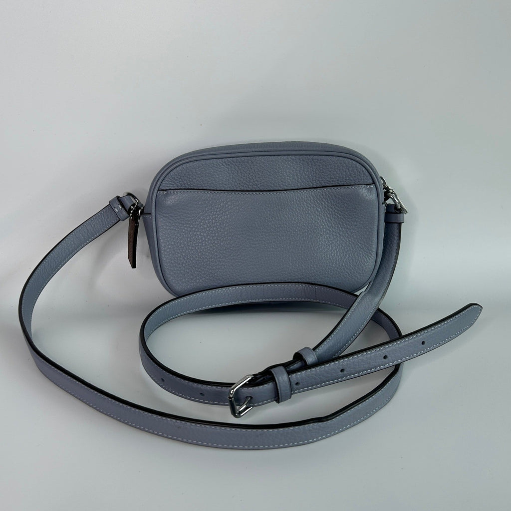 Coach Mini Jamie Camera Bag Blue Pebbled Leather Crossbody CH308 Good1