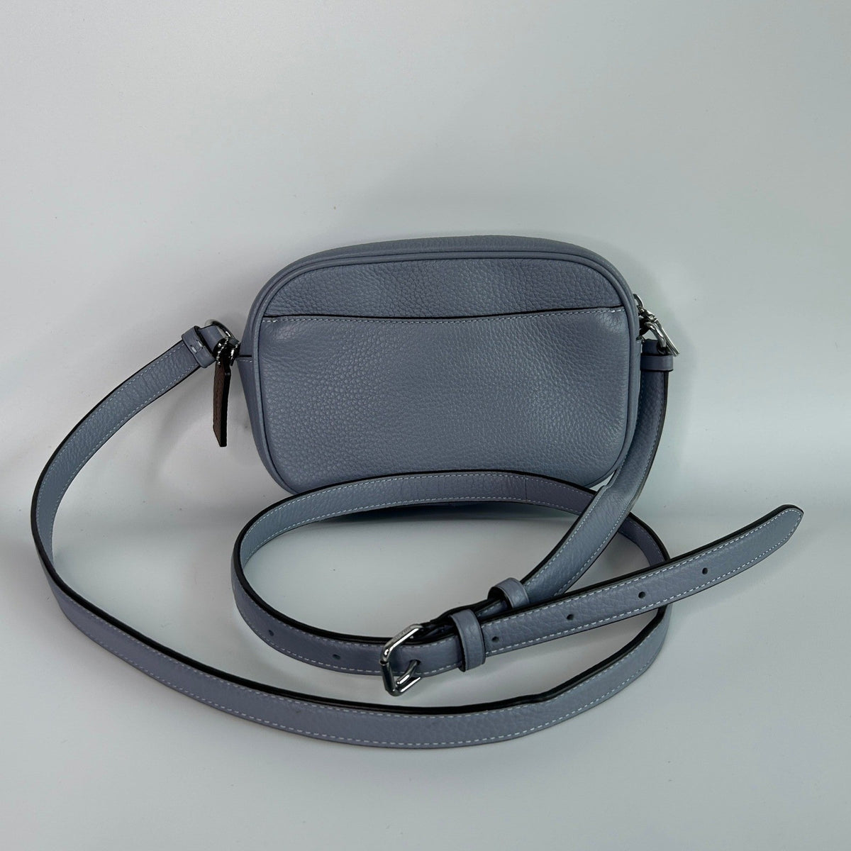 Coach Mini Jamie Camera Bag Blue Pebbled Leather Crossbody CH308 Good1