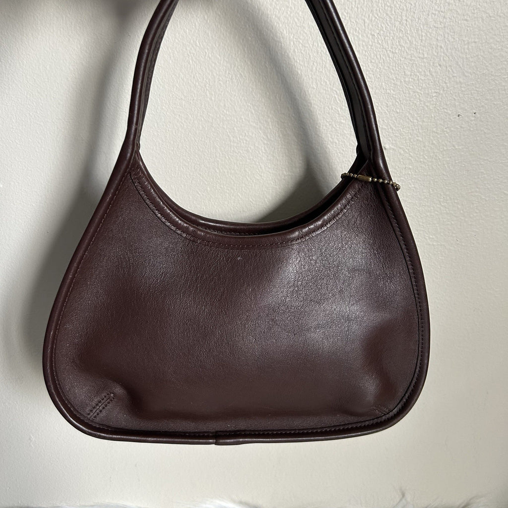 Coach Ergo 9027 Mahogany Brown Glove Tanned Leather Hobo Bag Good1