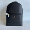 Coach Kenley Black Crossgrain Leather Backpack C5680 NWT0