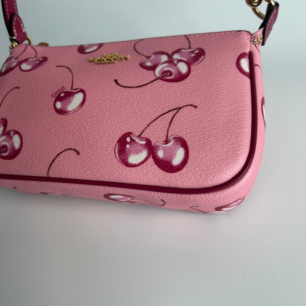 Coach Nolita 19 Pink Cherry Pebbled Leather Shoulder Bag Excellent3