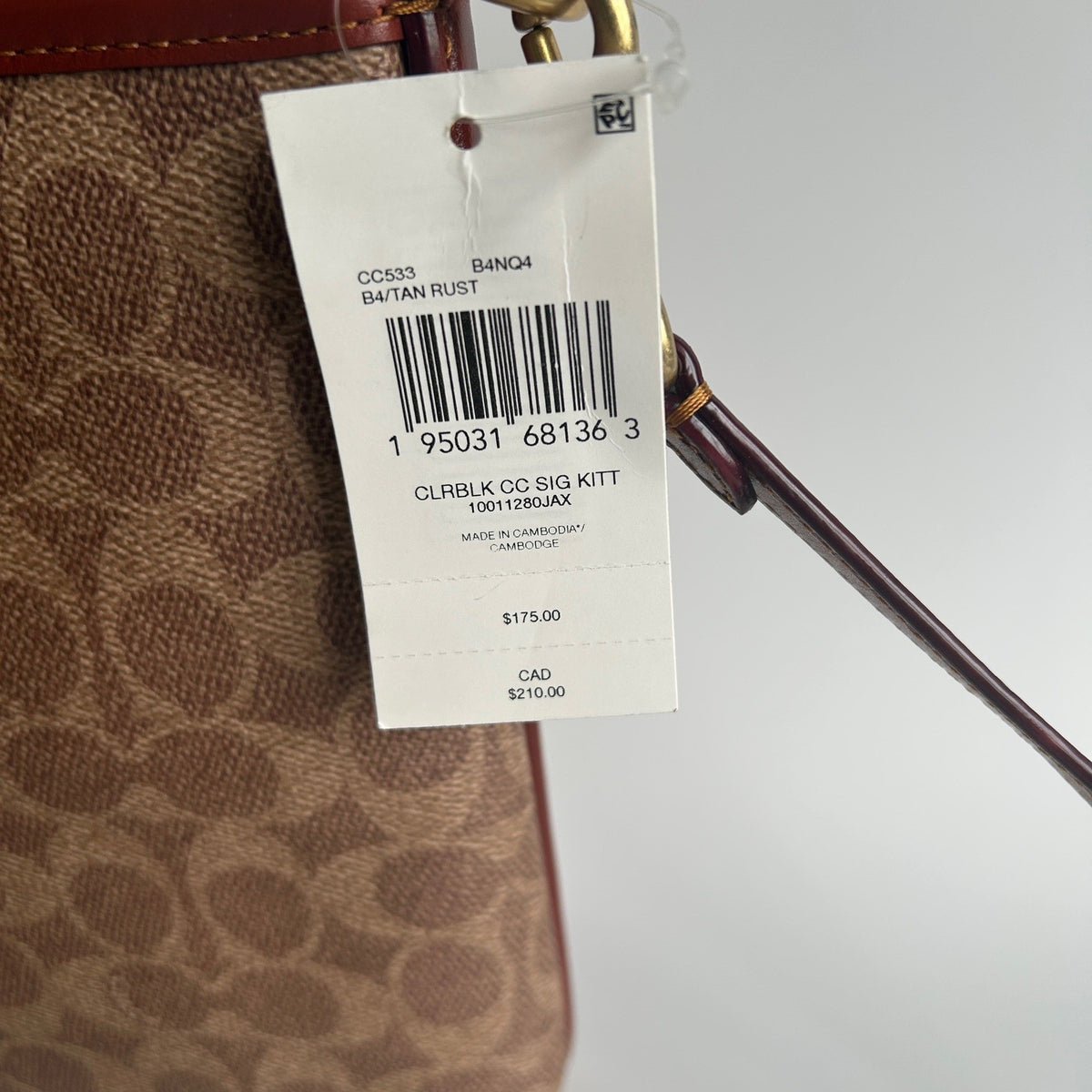 Coach Kitt Messenger Tan Rust Signature Canvas Crossbody Bag CC533 NWT2