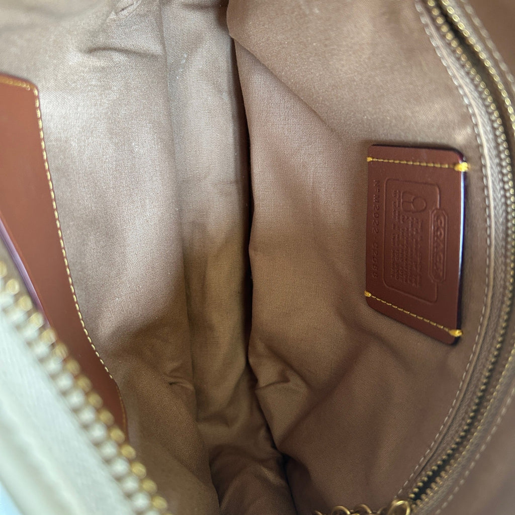 Coach Ergo C2588 Chalk White Signature Jacquard Leather Shoulder Bag Excellent6