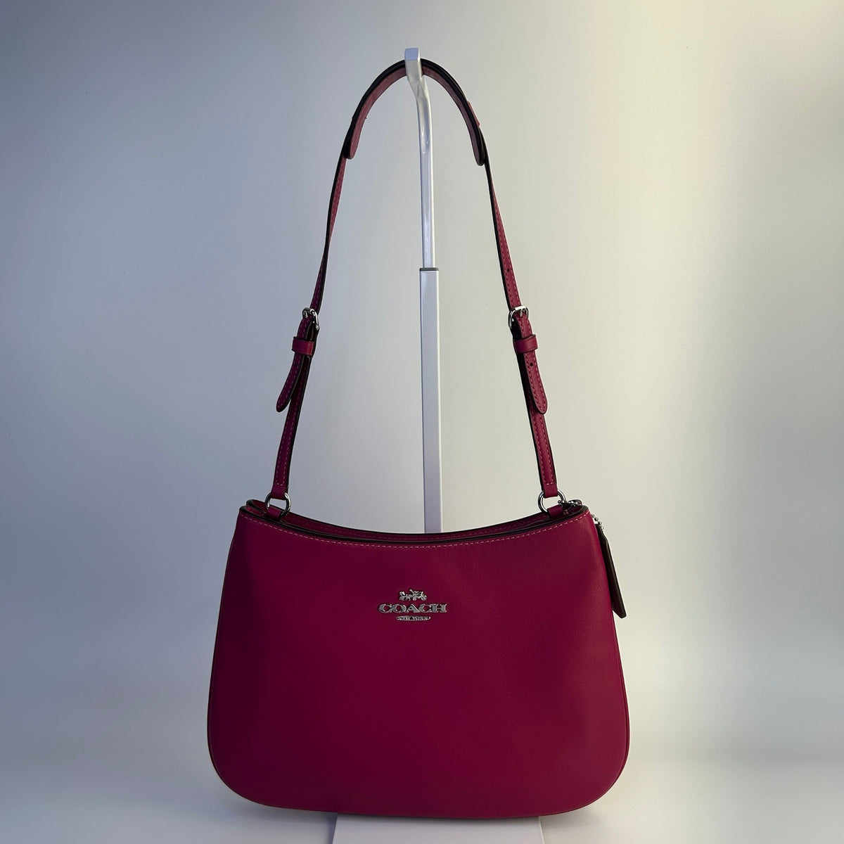Coach Penelope Pink Pebbled Leather Shoulder Bag CP101 Excellent1